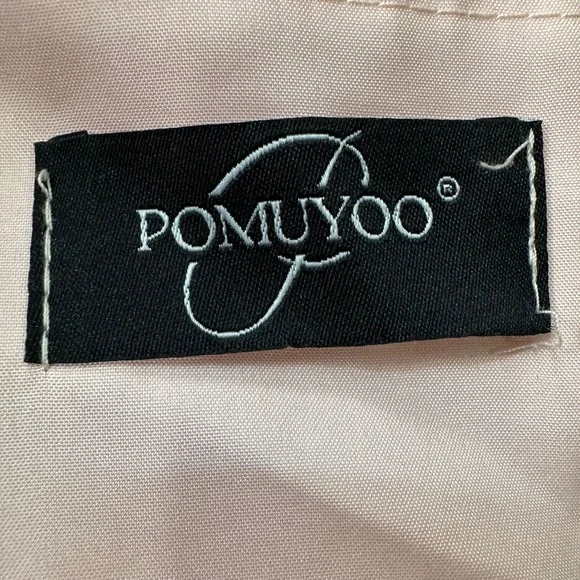 Blush Pink One Shoulder Lace Bodice Chiffon Maxi Formal Dress Size 4/6 - Picture 12 of 13